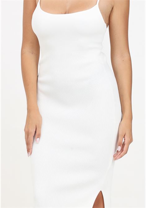 White women's midi dress with Calvin Klein embroidery CALVIN KLEIN JEANS | J20J224083YBIYBI